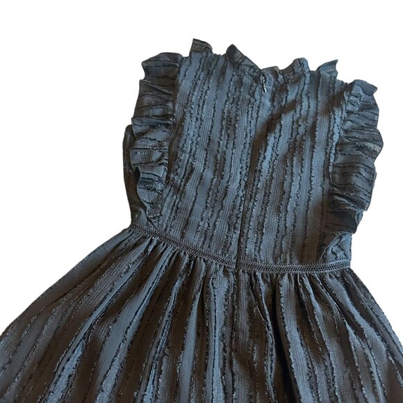 Bohme Black Ruffle Tiered Mini Dress Sleeveless Textured Size Small Women's - Picture 10 of 12